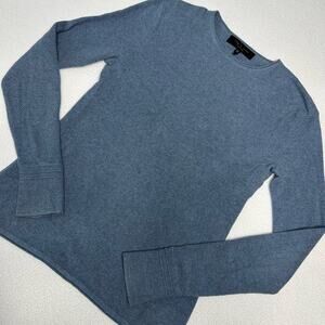 Rag & Bone Women's Size XS Crew Neck Knit Top Cotton Cashmere Blue